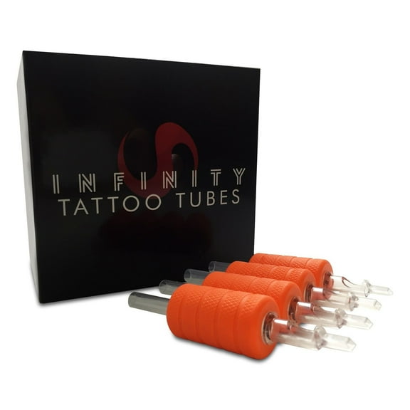 Infinity - Tattoo Disposable Tubes Box of 20 Pcs - One Inch Silicone Grip and...