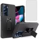 thumbnail image 1 of wonima11 Phone Case for Motorola Edge+ 2022/Edge 30 Pro/Edge X30 XT2201-1 TPU & PC Material, Flip Case with Kickstand, Screen Protector, Magnetic Car Mount Cover for Motorola Edge Plus 2022 Black, 1 of 1