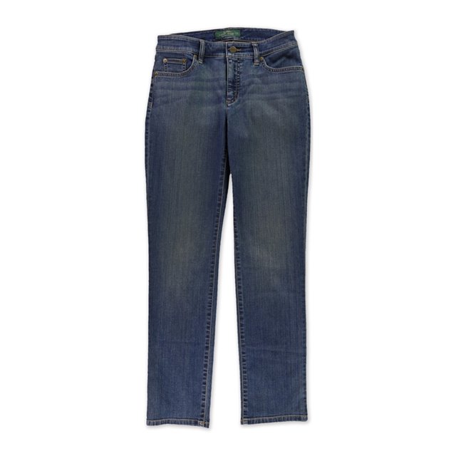 Ralph Lauren Womens Strech Modern Curvy Straight Leg Jeans, Azul, 4 Regular Ralph Lauren Pierna recta