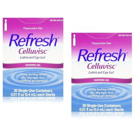 Refresh Celluvisc Lubricant Eye Gel Single-Use Containers - 30 ct, Pack of 2