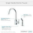 thumbnail image 3 of Gerber Parma Single Handle Standard Kitchen Faucet with Side Spray in Satin Black, 3 of 4