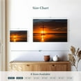 thumbnail image 4 of Elephant Stock Cross Sunset Wall Art - Horizontal Canvas Wall Art - Living Room Wall Decor - Religion And Spirituality Canvas - Blue And Orange Decor - 12" x 8", 4 of 8