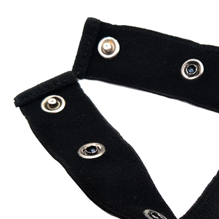 Gazechimp 2x Pants Extender Portable Adjustable Multifunctional Universal Easy to Use Snap, Women's, Size: 30cmx3cm, Black