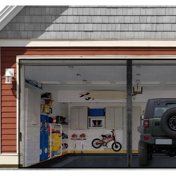 Pantalla de puerta de garaje FEGO para 1 coche, 244 x 213 cm, con 40 imanes