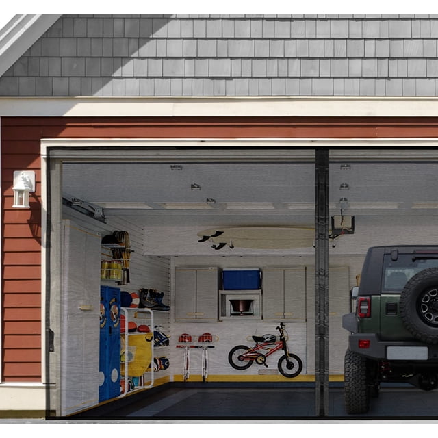 Pantalla de puerta de garaje FEGO para 1 coche, 244 x 213 cm, con 40 imanes