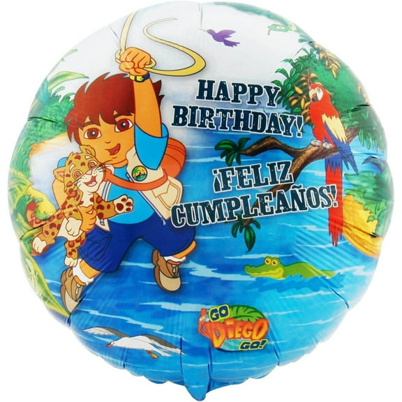 Diego Birthday Feliz Cumpleanos Foil Balloon 18"