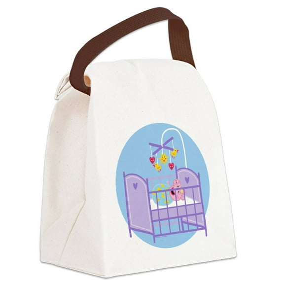 CafePress - Peppa Pig: Crib Giggles - Canvas Lunch Bag with Strap Handle