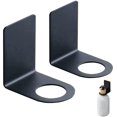 thumbnail image 1 of 2 Piezas Gancho para Dispensador, Soporte para Dispensador de Jabón Montado en la Pared, Soporte para Bomba de Jabón, Soporte para Dispensador de Champú, Soporte para Champú de Acero Inoxidable Negro, 1 of 5
