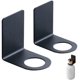 thumbnail image 1 of 2 Piezas Gancho para Dispensador, Soporte para Dispensador de Jabón Montado en la Pared, Soporte para Bomba de Jabón, Soporte para Dispensador de Champú, Soporte para Champú de Acero Inoxidable Negro, 1 of 5