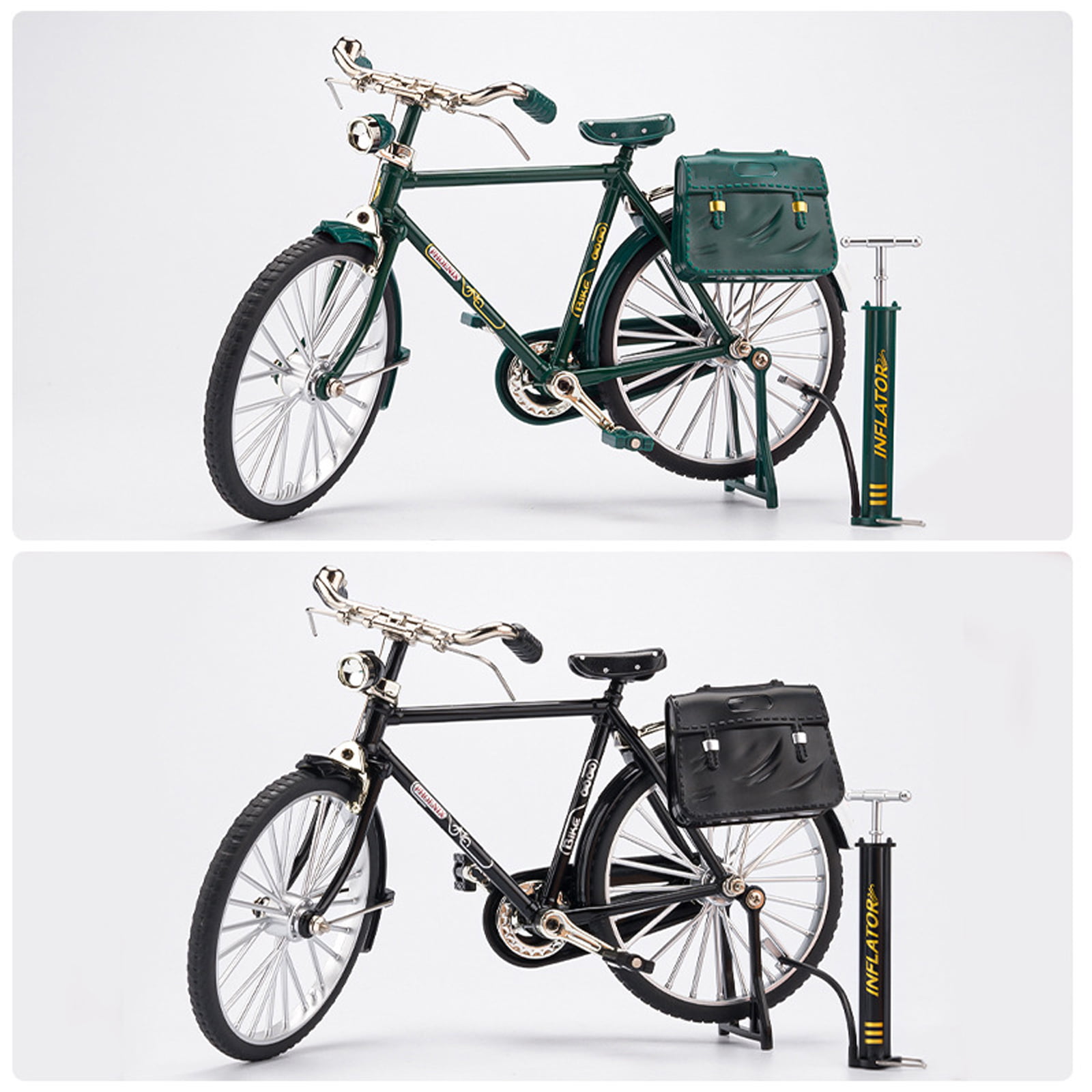 Retro Bike Model Ornement Miniature Collection Décoratif Moulé sous