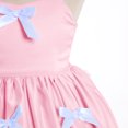 thumbnail image 5 of IBTOM CASTLE Baby Girl Dress Satin Bubble Pink Bow Ruffle Pageant Formal Princess Toddler Girl Fancy Dress Photo Shoot Pink, 5 of 7