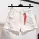 thumbnail image 2 of Pantalones cortos ligeros de denim de pierna ancha para mujer - Cintura alta, corte holgado para verano, playa y uso informal (S-XXL), 2 of 4
