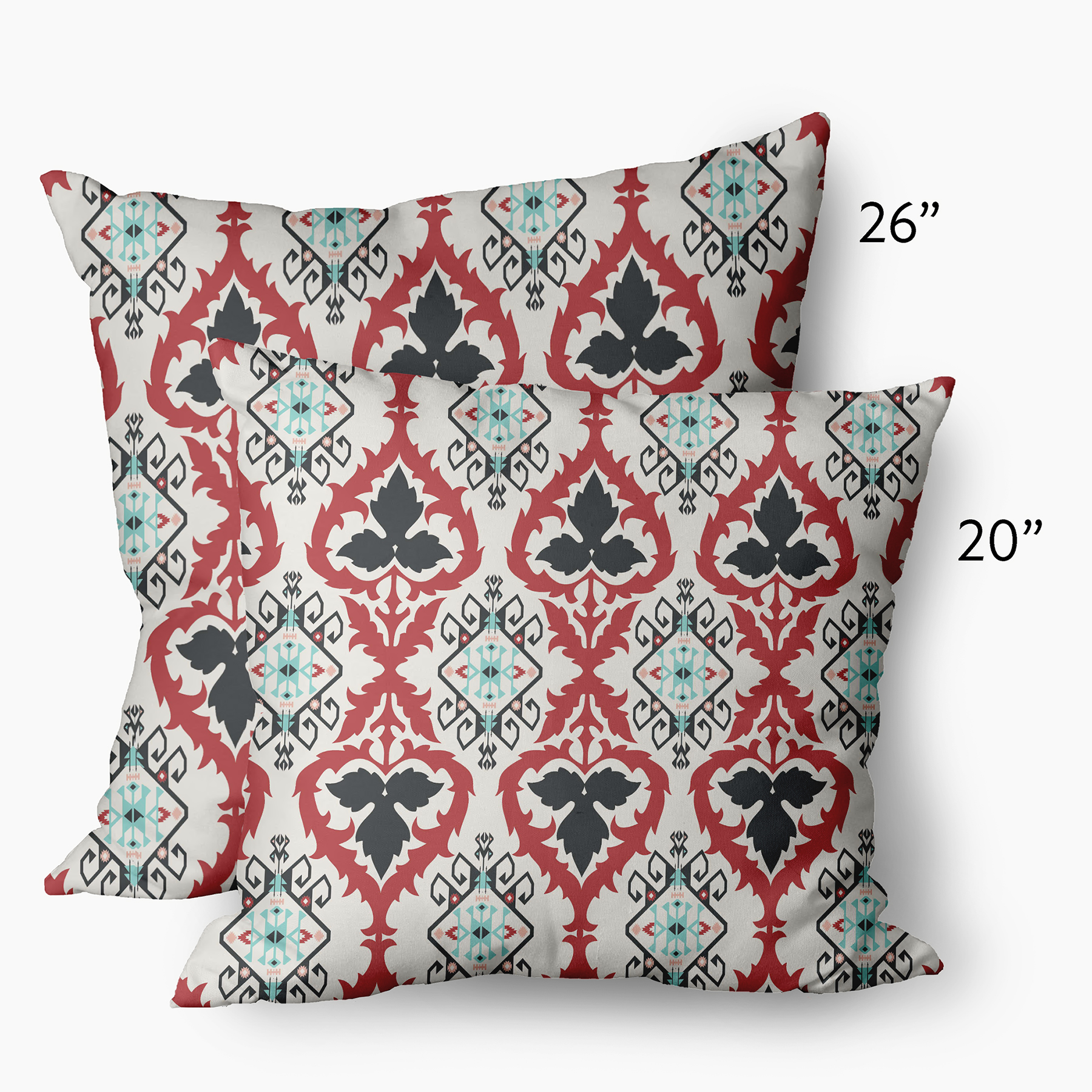 Simply Daisy 26 in x 26 in French Country Multi-color Pepper Polyester Throw Pillow