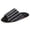 Slippers # Black, variant on House Slippers for Women Open Toe Fuzzy Striped Wide Band Slip On Scuff Plush Bedroom Slides Winter Indoor Lounge Footwear