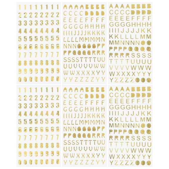 OUNONA Golden Alphabet Stickers Self-Adhesive for Scrapbooking, Home, Crafts, , Journals, and Decoration