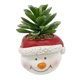 thumbnail image 3 of Plantas artificiales en macetas navideñas, maceta de imitación, adorno navideño, artesanía exquisita, maceta de resina realista de 7x7x11cm para sala Muñeco de nieve BLESIY Centros de mesa de escritorio, 3 of 8
