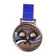 thumbnail image 4 of Medalla deportiva para competiciones de pickleball, baloncesto y fútbol con cordón cobre, 4 of 9