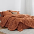 thumbnail image 1 of Juego de edredón Love's Cabin Terracotta King Size 7 piezas, 1 of 6