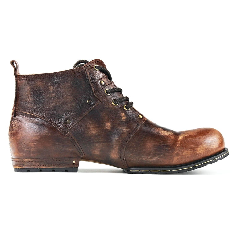 OSSTONE Moto Boots Chukka Boots for Men Fashion Lace-up  display picture 1