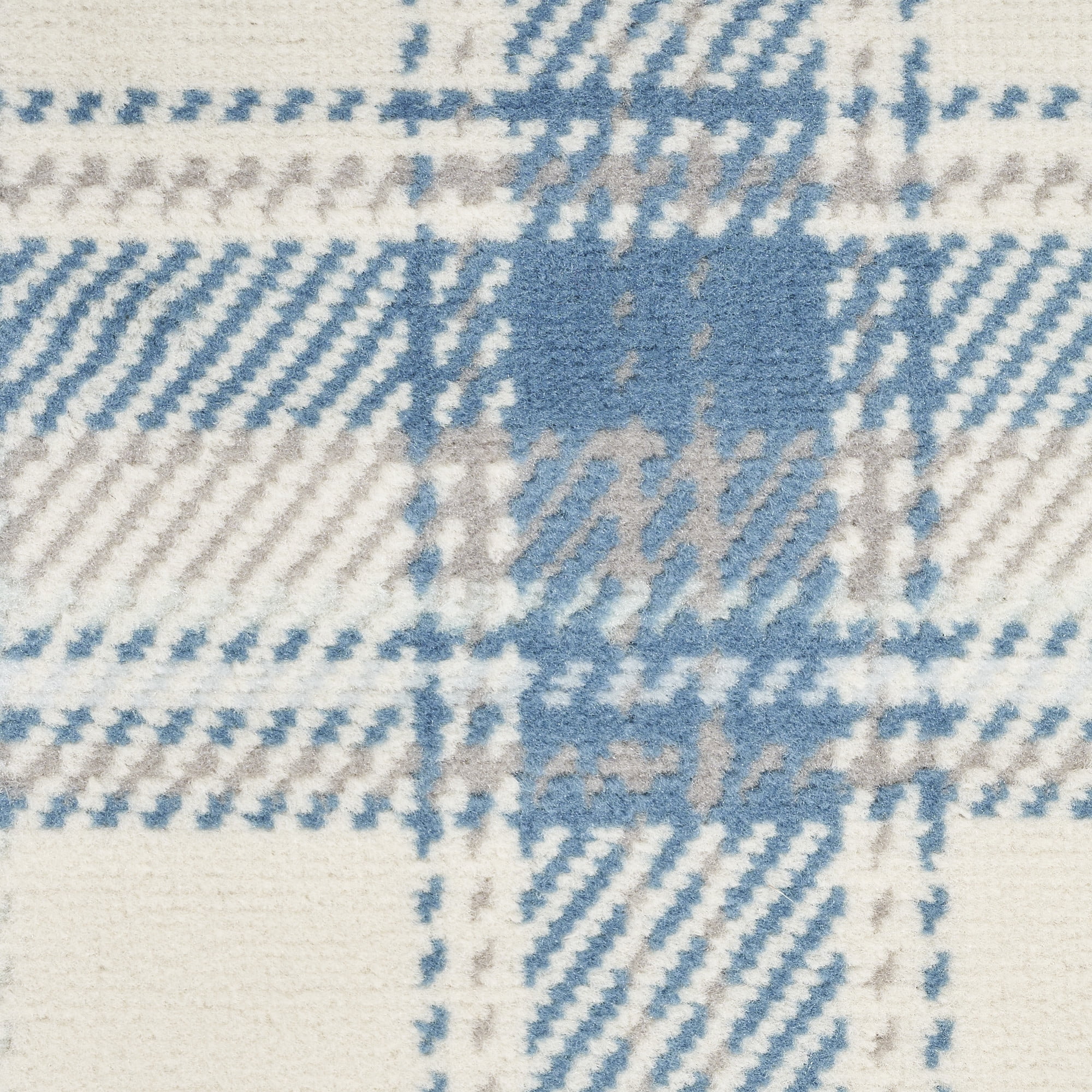 Nourison Grafix Farmhouse Ivory Blue 2'3" x 7'6" Area Rug (2x8)