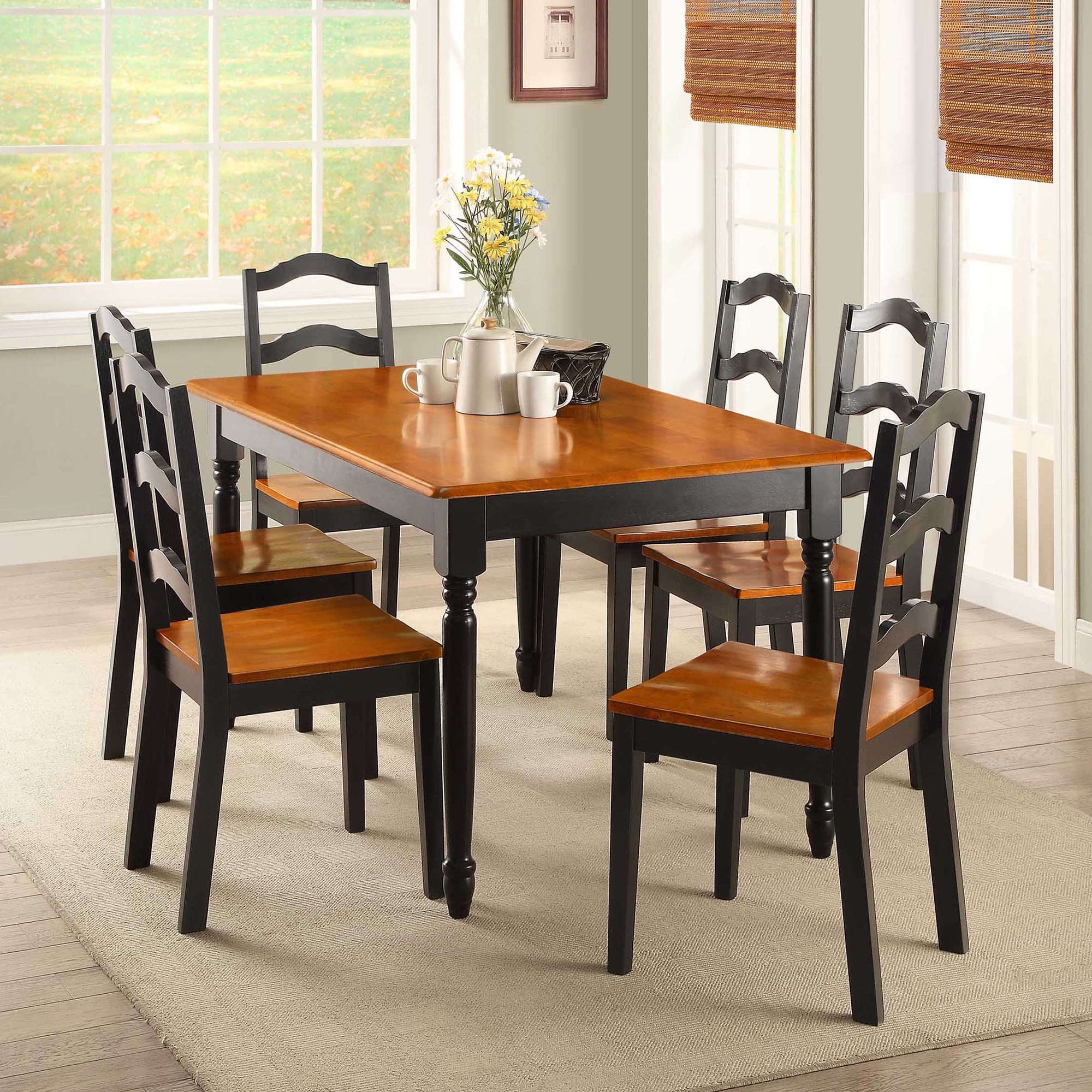Better Homes And Gardens Autumn Lane Ladder Back Dining Chairs Set Better Homes And Gardens Autumn Lane Ladder Back Dining Chairs Set Of 2 Black Oak Com