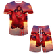 thumbnail image 3 of Conjuntos de camisetas con estampado 3D de Disney Big Hero 6 Baymax para mujeres y hombres, ropa informal transpirable para niños, conjuntos de pantalones cortos de playa Harajuku, 3 of 5