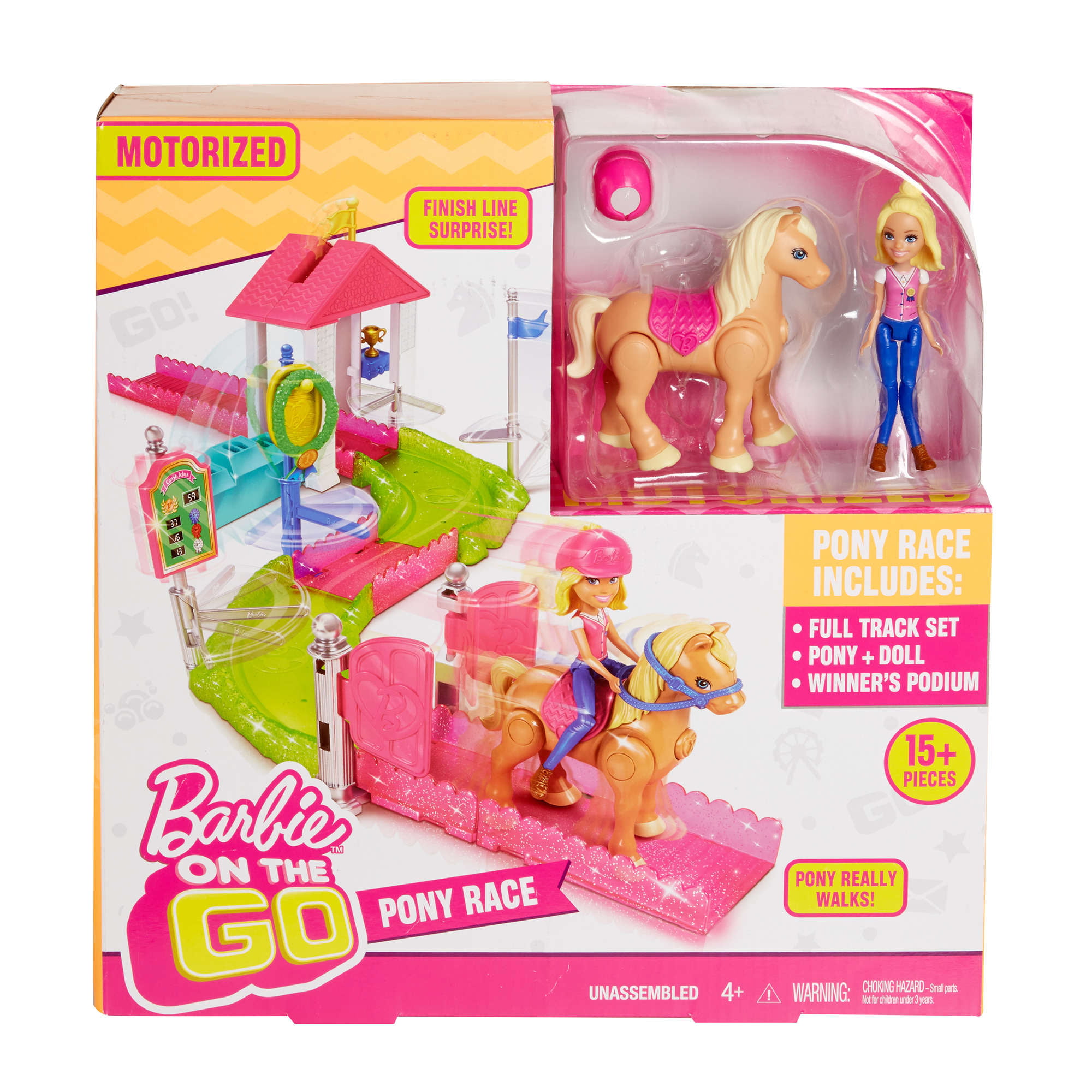 Barbie On The Go Pony Race Playset 