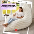 thumbnail image 4 of Hobestluk 3 in 1 Bean Bag Chair Giant Bean Bag Chairs for Adults with Ripple Cover Convertible Bean Bag Floor Cushion with Machine Washable Cover for Living Room (Ripple White), 4 of 7