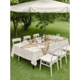 thumbnail image 4 of Outdoor Tablecloth with Umbrella Hole for Patio/Picnic/Party/Camping, Beige Starfish Waterproof Table Cloth Rectangle Table Cover Washable, Vintage Gray Farmhouse Coastal Summer (60"x 120"), 4 of 9