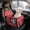 Red, variant on 15X15X10 Inch Pet Reinforce Car Booster Seat for Dog,Portable and Breathable car Booster seat with Seat Belt Dog Carrier Safety car seat for Travel With Clip on Leash with PVC Tube