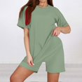 thumbnail image 2 of GILIGEGE Summer Sets Women 2 Piece Outfits Women's Two Piece Set 2025 Summer Casual Oversized Shirts Biker Shorts Matching Travel Outfit Summer Lounge Sets Gn1 L, 2 of 5