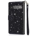 thumbnail image 3 of Case for FOXDOCK Google Pixel 6a Glitter Zipper Wallet Case with Short Hand Strap, 3 of 4