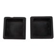 thumbnail image 1 of 100mm x 100mm Plastic Ribbed Square End Caps Cover Tube Inserts 2 Pcs, 1 of 5