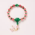 thumbnail image 3 of Museum-Approved Replica: Qing Palace "Eighteen Seeds" Handheld Mala Bracelet in Pink Crystal, 3 of 3