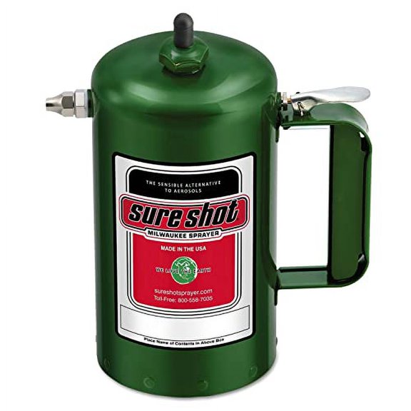 Sureshot A1000G 1 Quart Enameled Steel Sprayer - Industrial Grade, Lightweight and Portable Compressed Air Sprayer for Oil and Solvent- Brass Nozzles - Made in USA