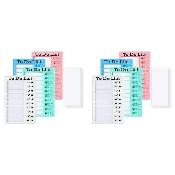 Pizarra de de Tareas de 8 Piezas Pizarra de de Notas de Borrado en Seco Tabla de Tareas Pizarra de de Vehículos Recreativos con 20 Papel de Borrado en Seco
