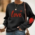 thumbnail image 2 of RKSTN Valentine Gifts Sweatshirts for Women Oversized Crewneck Valentine's Day Heart Graphic Print Hoodless Sweatshirt Womens Casual Plus Size Round Neck Loose Comfy Sweatshirt Fall Spring Clothes, 2 of 6