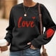 thumbnail image 2 of RKSTN Valentine Gifts Sweatshirts for Women Oversized Crewneck Valentine's Day Heart Graphic Print Hoodless Sweatshirt Womens Casual Plus Size Round Neck Loose Comfy Sweatshirt Fall Spring Clothes, 2 of 6