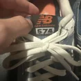 thumbnail image 3 of New balance 574 shoes size 12 color blue and orange, 3 of 6