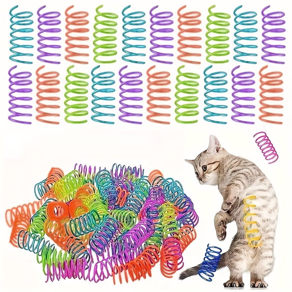Cat Spring Toy, Interactive Spiral Cat Toy, Self-Playing Pet Toy For Kitten Exercise And Entertainment 1Pc