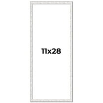 11x28 Frame White Real Wood Picture Frame Width 0.75 inches | Interior Frame Depth 0.5 inches |
