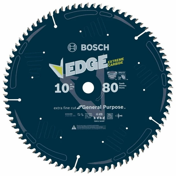 BoschDCB1080 10 In. 80 Tooth Edge Circular Saw Blade for ExtraFine
