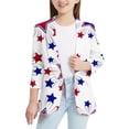 thumbnail image 1 of Kids Boys Girls' Independence Day Printed Personality Suit Jacket, 1 of 4