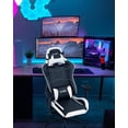 thumbnail image 6 of Gaming Chair Racing Chair PC Computer Chair with Lumbar Support Headrest Armrest Task Rolling Swivel Desk Chair Ergonomic PU Leather E-Sports Adjustable Office Chair for Men(White), 6 of 7