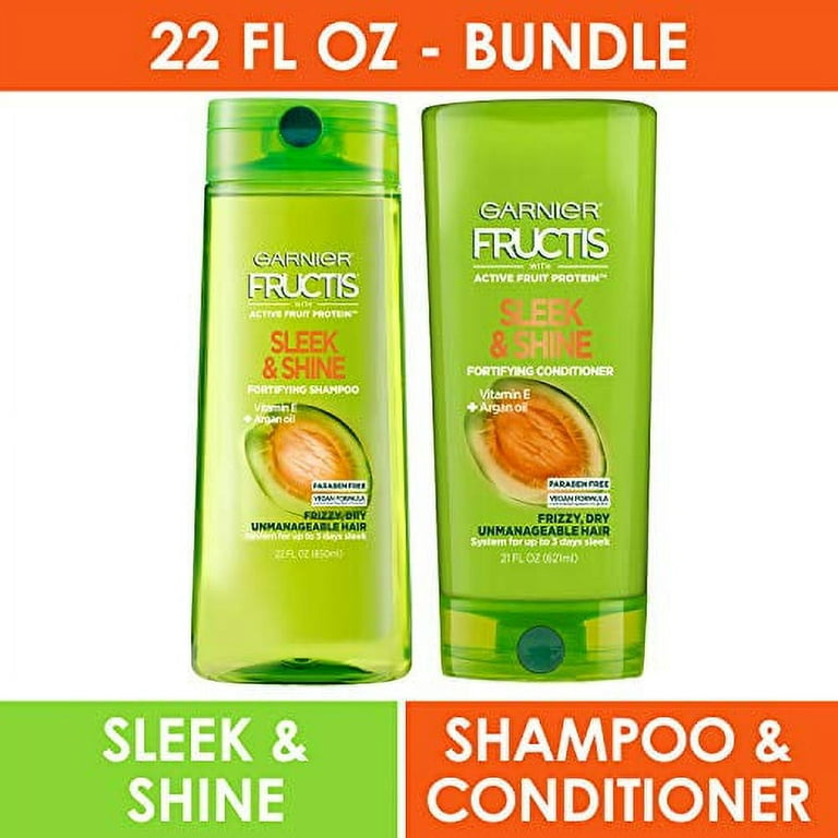 Garnier Fructis Sleek oz; 22 fl; - 1 Size) 1 and Shine (Family + Shampoo Conditioner