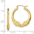 thumbnail image 2 of Beautiful Sterling Silver Gold Plated Hollow Rams Head Hoop Earrings, 2 of 2
