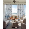 thumbnail image 2 of Blue Ocean Blackout Curtains for Bedroom Living Room, Seas The Day 84 In Long Thermal Insulated Room Darkening Drapes Grommet Window Treatments, 42 x 84 In, 2 of 9