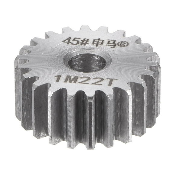 Unique Bargains Straight Spur Gear 12mm Inner Aperture 22T 1 Module 45# Steel Motor Gear