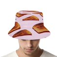 thumbnail image 4 of Pan Tostado Sombrero bucket para adultos, gorra de protección solar, sombrero de pescador plegable para viajes al aire libre, pesca y actividades de verano, 4 of 6