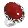 thumbnail image 1 of 925 Silver Ring For Women - Teens Red Stone Stone Silver Ring Size 8 October Birthstone Costume Silver Ring Size 8 Gift For Wife On Valentine's Day 925 Silver Jewelry With Gemstone, 1 of 5